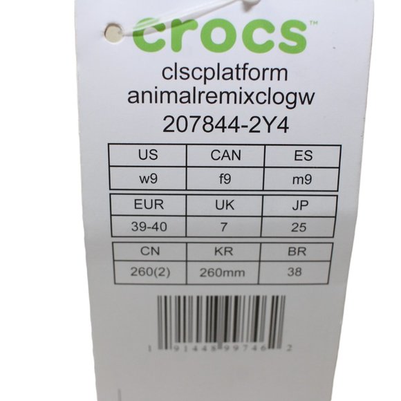 Crocs Classic Leopard Platform Slip on, Heel strap Women's 9 NEW! - Picture 15 of 15